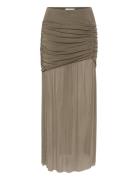 Messigz Long Skirt Lång Kjol Khaki Green Gestuz