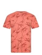 Vintage Overdye Printed Tee Tops T-shirts Short-sleeved Orange Superdr...