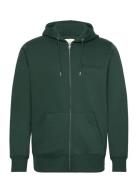 GANT Embossed Full Zip Hoodie Grön