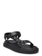 Mango Velcro Padded Sandal Svart