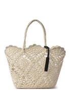 Daisy Crochet Basket White Bags Totes Cream Ceannis