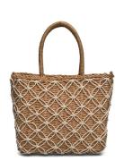 Lindex Bag Straw Bucket Beige