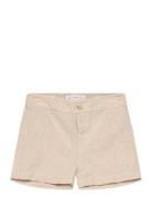 Mango Linen-Blend Bermuda Shorts Beige