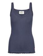 Pointella Trille Top Tops T-shirts & Tops Sleeveless Navy Mads Nørgaar...