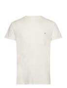 Kolding Organic Tee S/S Tops T-shirts Short-sleeved Cream Clean Cut Co...