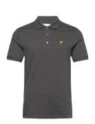 Plain Polo Shirt Tops Polos Short-sleeved Grey Lyle & Scott