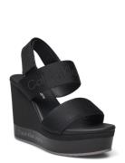 Wedge Sandal Webbing In Mr Sandal Med Klack Black Calvin Klein