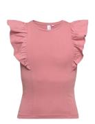 Vero Moda Girl Vmlola Sl Ruffle Top Jrs Girl Rosa