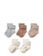 Giftbox Evig Socks Sockor Strumpor Multi/patterned Wheat
