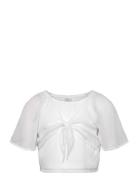 Blouse With Knot At Front Tops Blouses & Tunics White Lindex