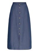 Casual Skirt Knälång Kjol Blue Brandtex