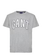 Md. Gant T-Shirt Tops T-shirts Short-sleeved Grey GANT