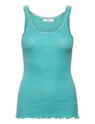 Cc Heart Poppy Silk Camisole Tops T-shirts & Tops Sleeveless Blue Cost...