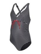 Mlnewjose Stripe Swimsuit Recycled A. Baddräkt Badkläder Black Mamalic...