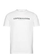 Copenhagen Print Tee S/S Tops T-shirts Short-sleeved White Lindbergh
