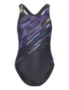 Speedo Womens Digital Printed Medalist 1 Pc Svart