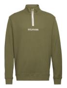 Half Zip Sweat Tops Sweat-shirts & Hoodies Sweat-shirts Khaki Green To...