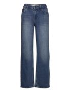 Pzvega Hw Jeans Wide Leg Bottoms Jeans Wide Blue Pulz Jeans