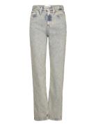 High Rise Straight Bottoms Jeans Straight-regular Grey Calvin Klein Je...