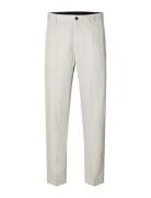 Slhregular-Will Linen Trs Noos Bottoms Trousers Formal Cream Selected ...