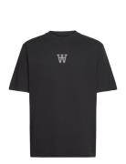 Asa Aa T-Shirt Tops T-shirts Short-sleeved Black Double A By Wood Wood