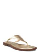 Daniella Flat Thong Platta Sandaler Gold Michael Kors