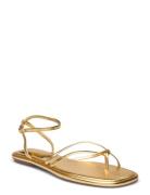 Mango Metallic Straps Sandals Guld