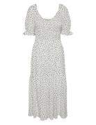 Yasmira Ss Long Dress S. Knälång Klänning White YAS