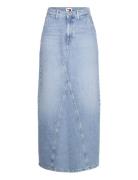 Claire Hgh Maxi Skirt Ch7011 Lång Kjol Blue Tommy Jeans