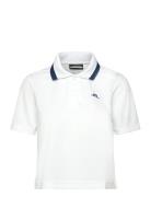 Carina Jacquard Polo Tops T-shirts & Tops Polos White J. Lindeberg