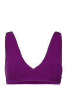 Swimsuit Wireless Triangle Top Bikinitop Purple Etam