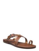 Ashton Flat Thong Platta Sandaler Brown Michael Kors