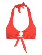 Aruana Rib Halter Croptop Bikinitop Orange Hunkemöller