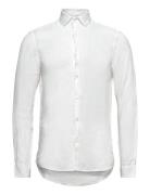 Calvin Klein Linen Solid Slim Shirt Vit