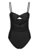 Cutout Twist Swimsuit Baddräkt Badkläder Black Gina Tricot