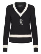 Cable-Knit Cotton Cricket Sweater Tops Knitwear Jumpers Black Lauren R...