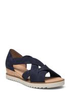 Gabor Wedge Sandal Marinblå