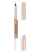 Revolution Fluffy Brow Filter Duo Medium Brown Ögonbrynspenna Smink Br...