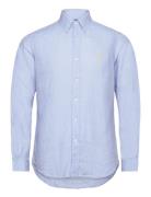 Custom Fit Linen Shirt Tops Shirts Casual Blue Polo Ralph Lauren