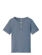 Nmmkab Ss Top Noos Tops T-shirts Short-sleeved Blue Name It