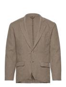 Lindbergh Cotton Linen Blazer Brun