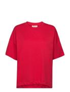 Fqhanneh-Tee Tops T-shirts & Tops Short-sleeved Red FREE/QUENT