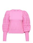 Onlmelita L/S O-Neck Pullover Knt Noos Tops Knitwear Jumpers Pink ONLY