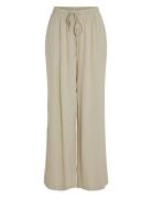 Vipricil Rw Pant - Noos Bottoms Trousers Wide Leg Beige Vila