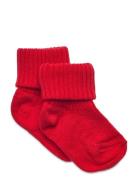 Cotton Rib Baby Socks Sockor Strumpor Red Mp Denmark