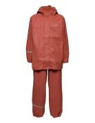 CeLaVi Basic Rainwear Set -Solid Pu Röd