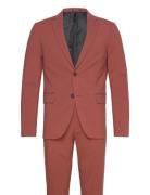 Plain Mens Suit - Normal Lenght Kostym Red Lindbergh