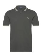 Twin Tipped Fp Shirt Tops Polos Short-sleeved Grey Fred Perry