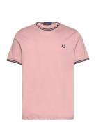 Twin Tipped T-Shirt Designers T-shirts Short-sleeved Pink Fred Perry