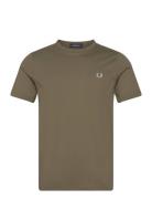 Ringer T-Shirt Tops T-shirts Short-sleeved Green Fred Perry